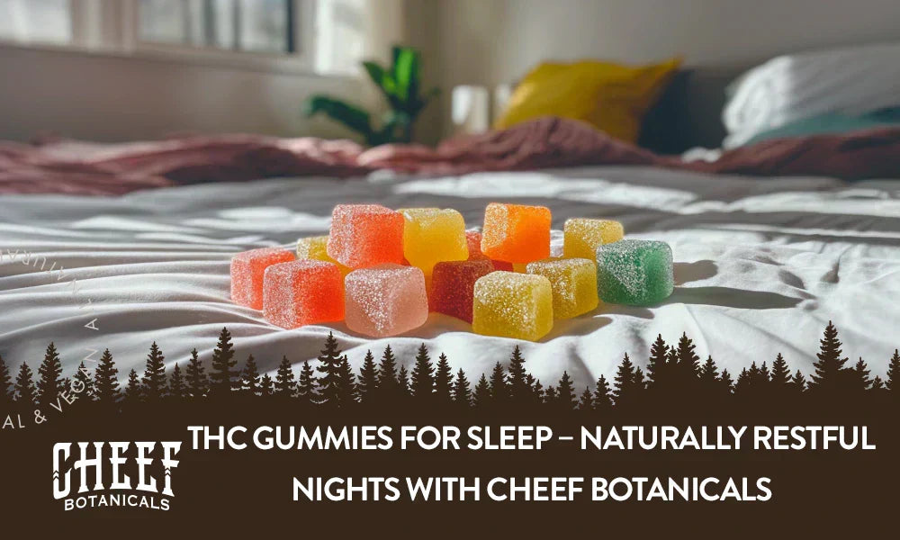 A bunch of square cannabis gummies sitting on a bed.