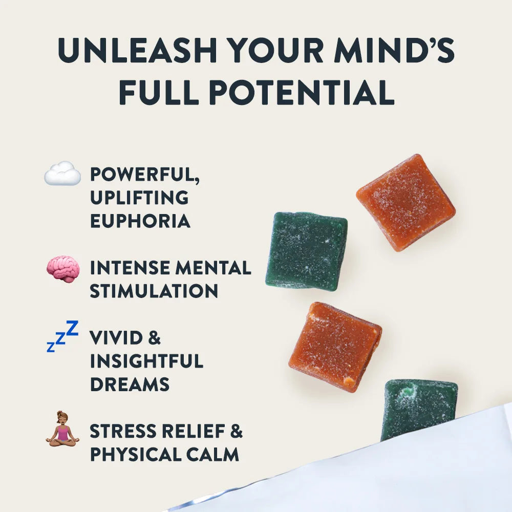 Amanita muscaria + Delta-9 THC + HHC Gummy Cubes - Cheef Botanicals