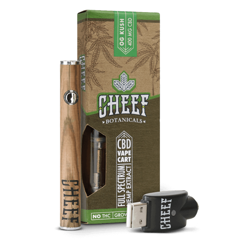 Cheef Botanicals CBD Vape Cart OG Kush 400mg with battery