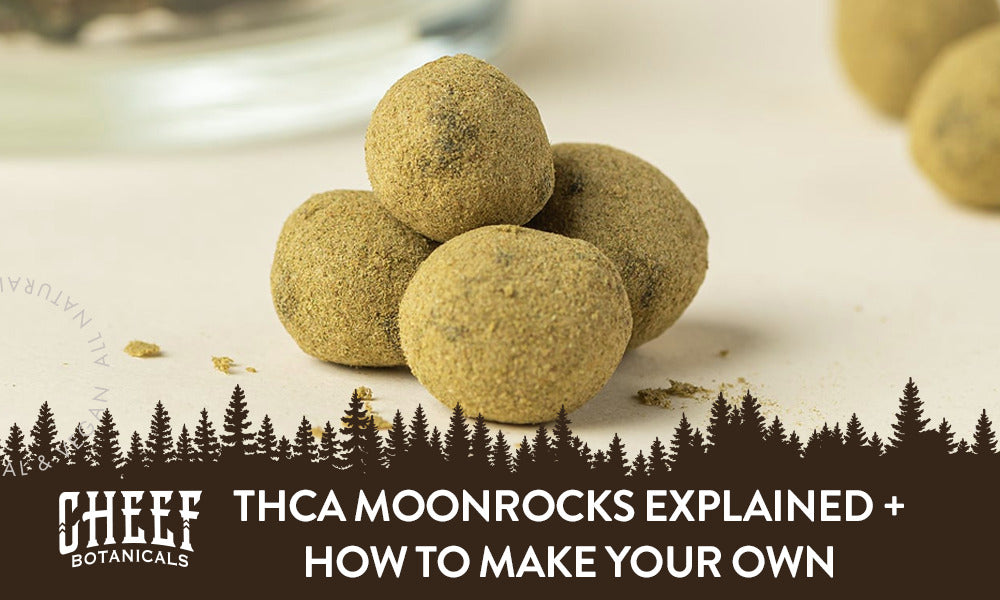A pile of THCa moonrocks with the title "THCa moonrocks explained".