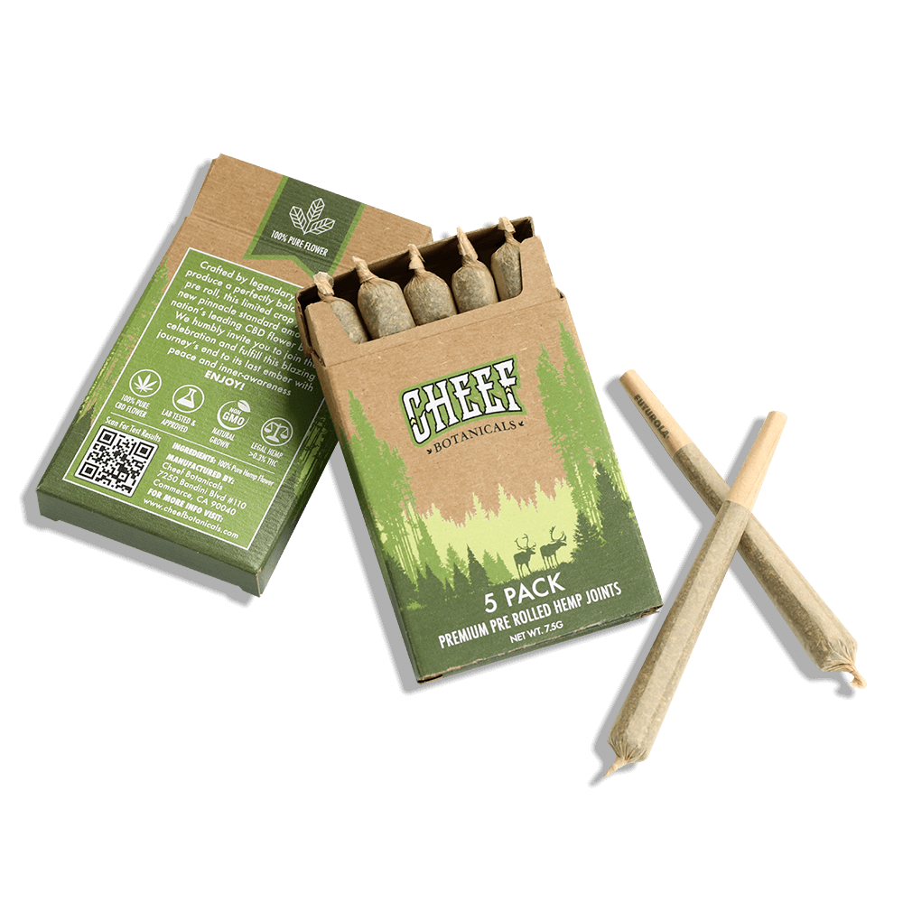 CBD Pre Rolls flat on floor with joints out