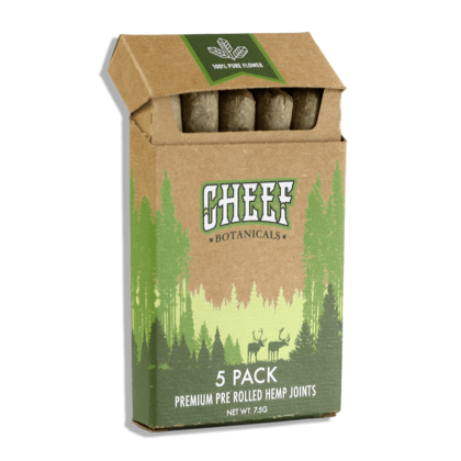 Cheef Botanicals pre rolled joints in a box