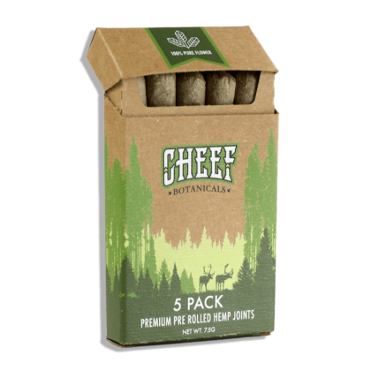 Cheef Botanicals pre rolled joints in a box