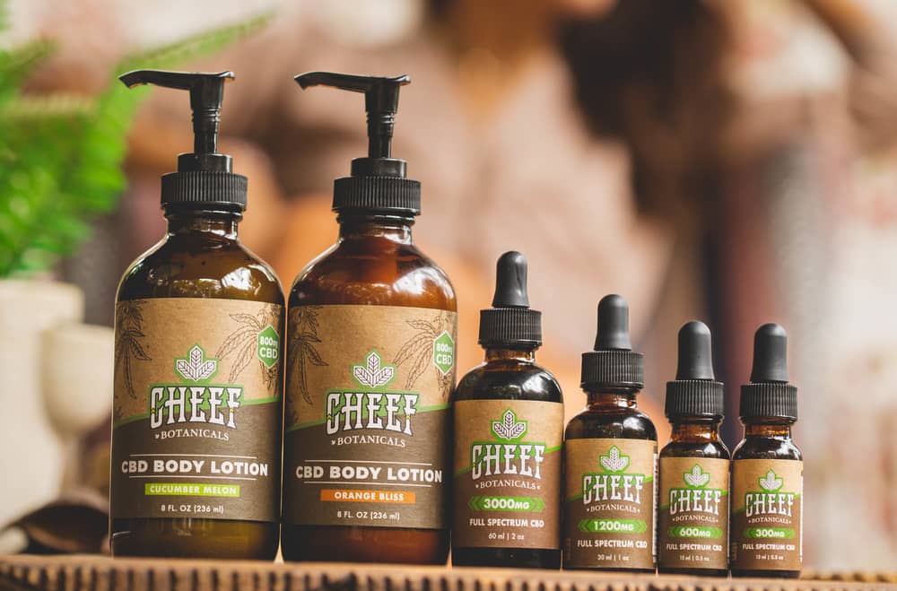 lineup of cheef topical products