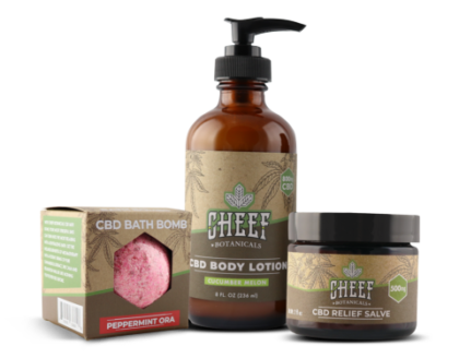 cbd topicals - cbd bath bomb, cbd body lotion and cbd relief salve