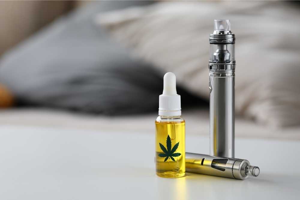 cbd oil next to vape