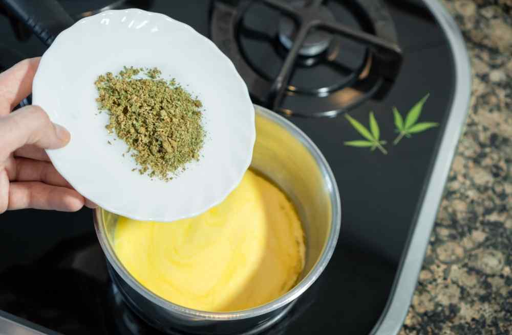 adding ground flower to butter