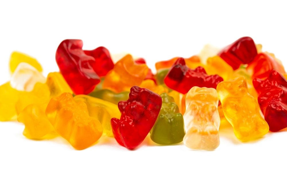 colorful pile of gummy bears