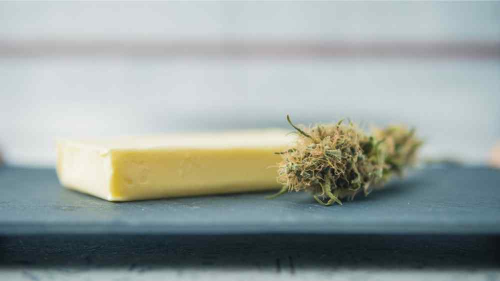 stick of butter with flower