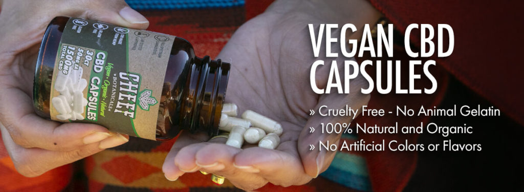 Cheef Botanicals Vegan CBD capsules desktop banner