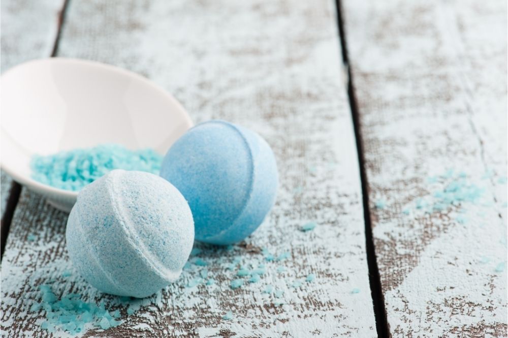 blue cbd bath bombs