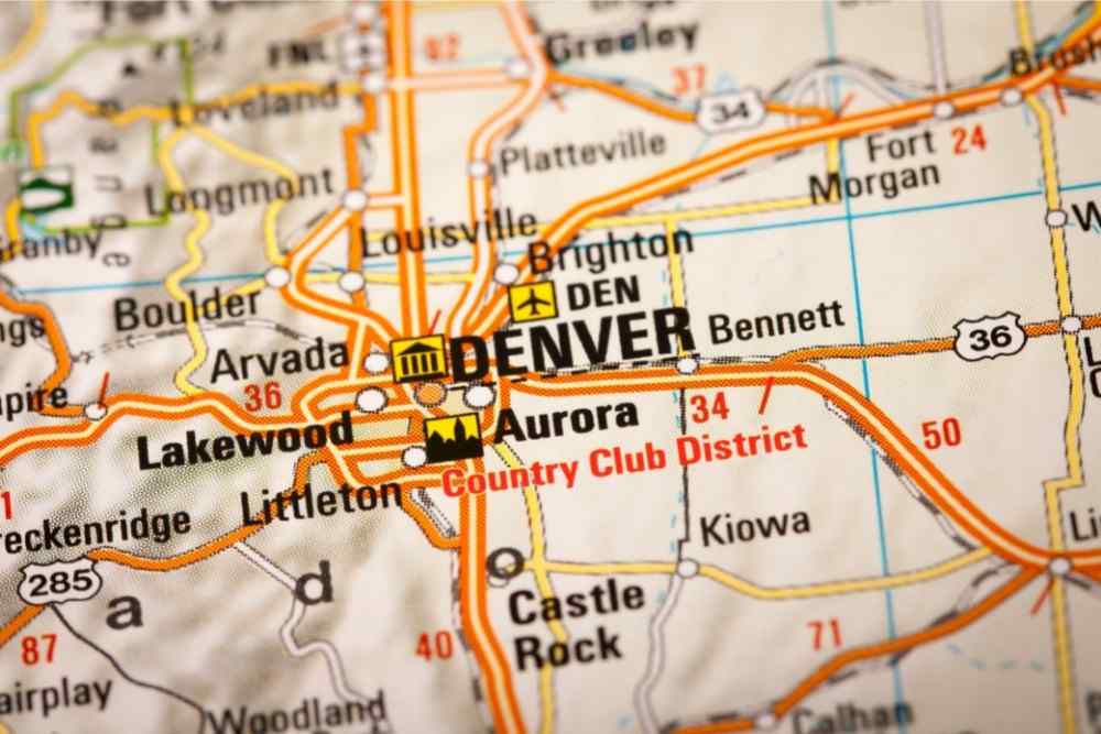 map of denver colorado