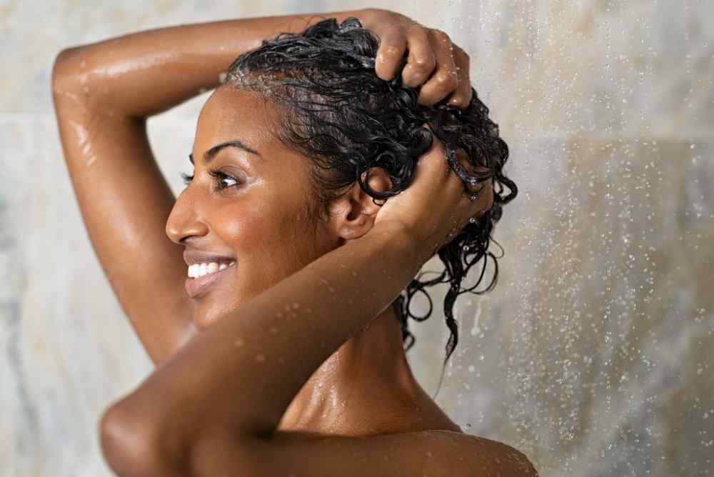 woman hair treatment