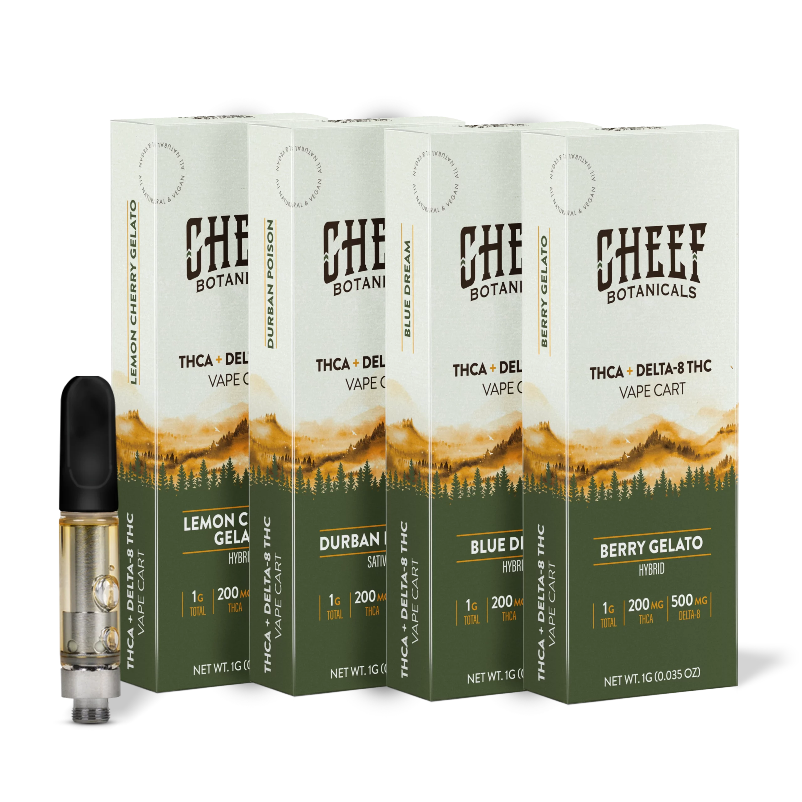 All-Flav 4 Pack THCa Vape Cart