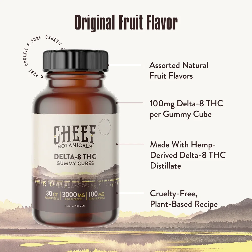 Cheef Botanicals Original Fruit Flavor Delta 8 THC Gummies