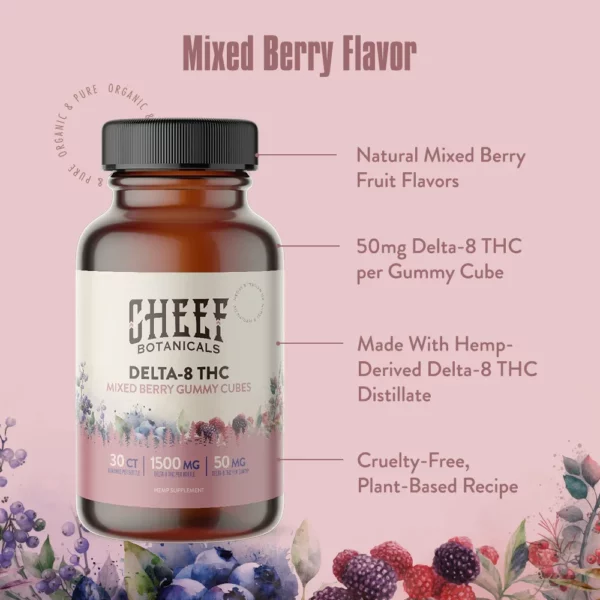 Cheef Botanicals Mixed Berry Delta 8 THC Gummies