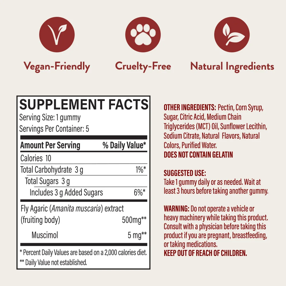 Amanita Gummy Cubes Ingredients