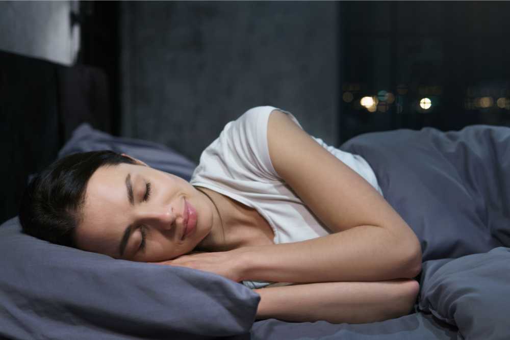 woman sleeping peacefully at night